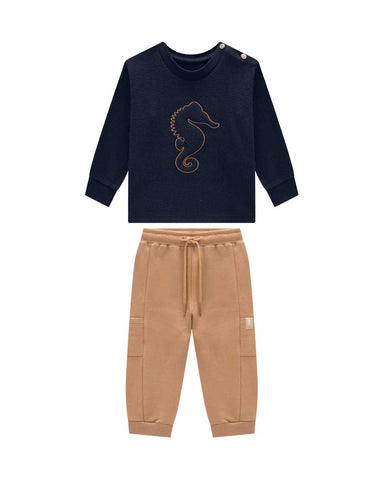 Conjunto OM Azul Marron