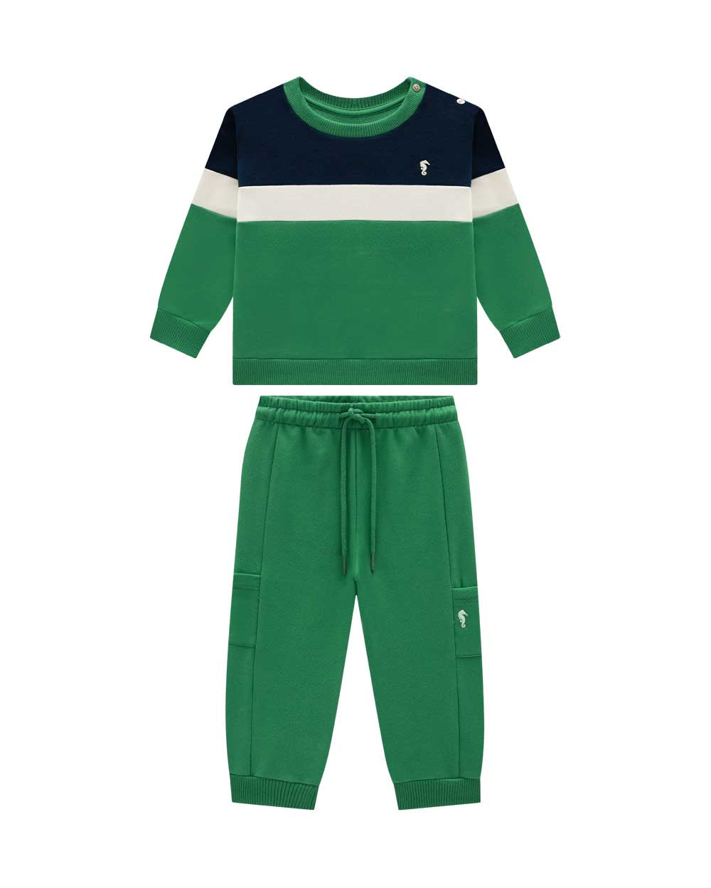 Conjunto OM Verde Tricolor