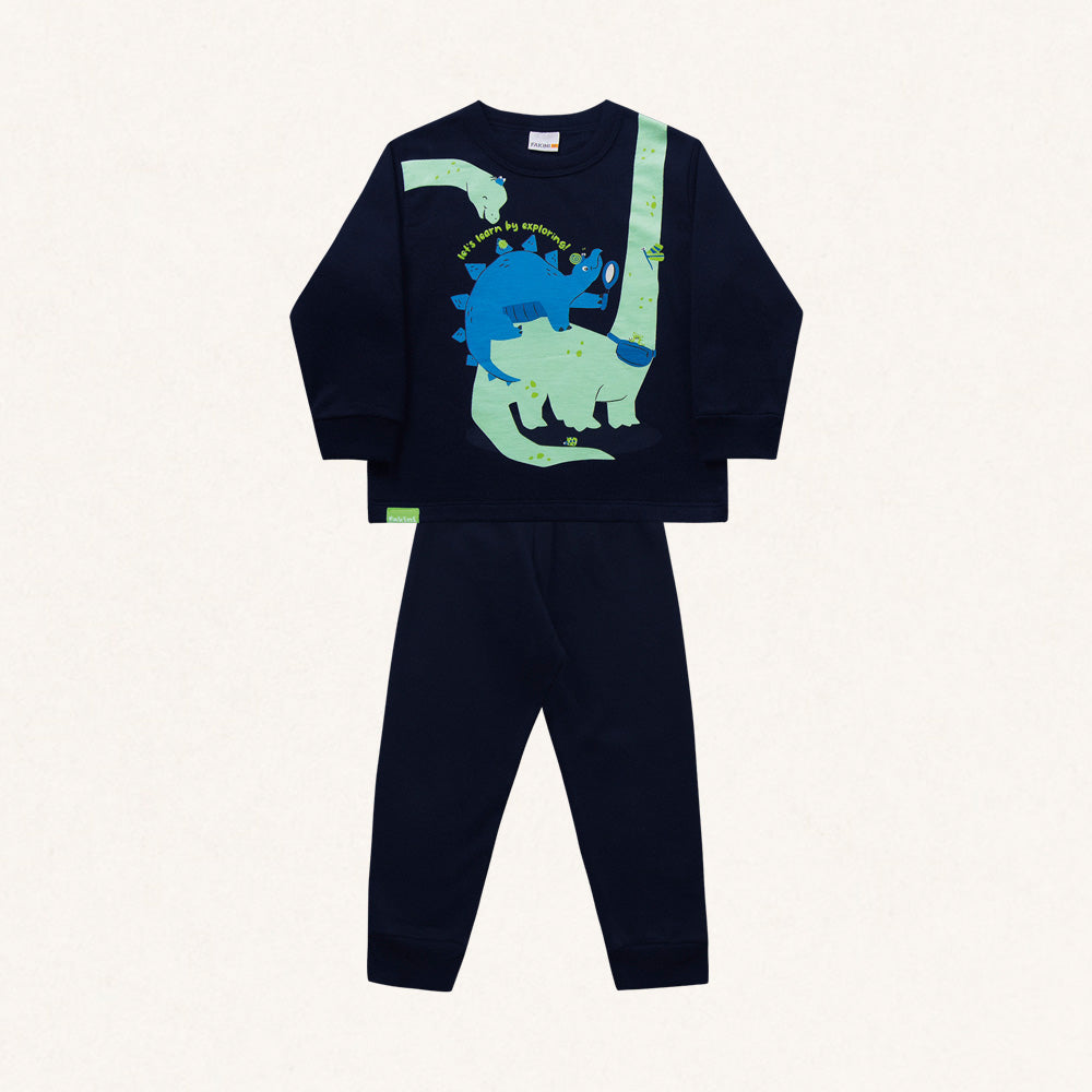 Conjunto Dino Azul Marino