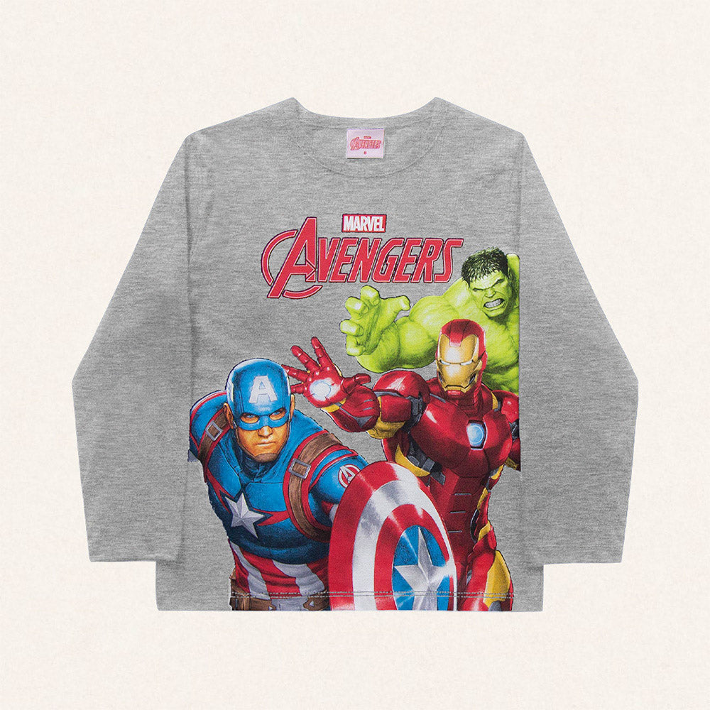 Remera Avengers Gris