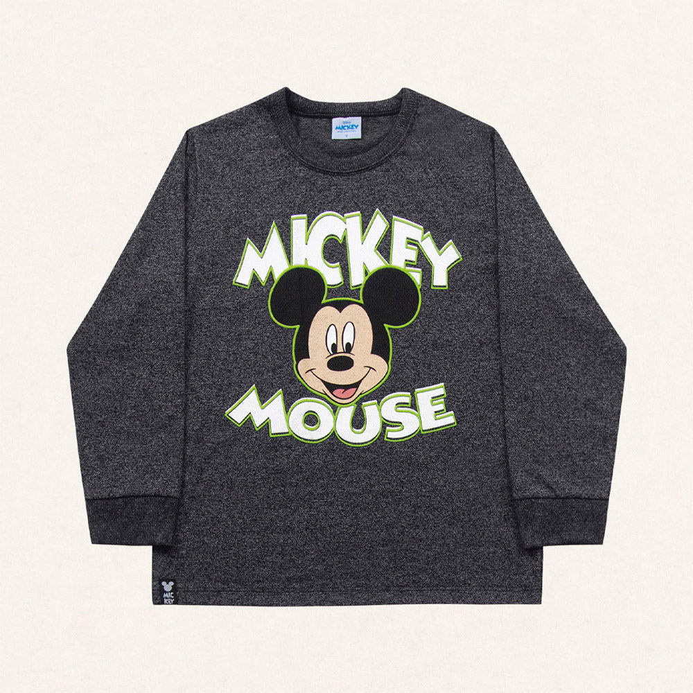 Remera Mickey Verde Gris
