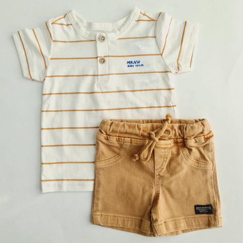 Conjunto Rayas Beige bebe