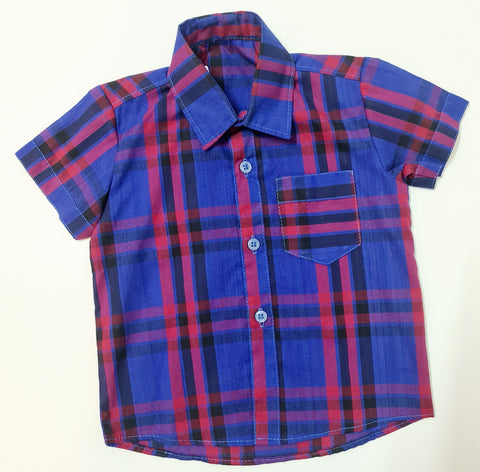 Camisa Cuadros Rojo Azul