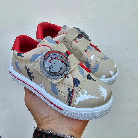 Calzado Dino Beige Rojo