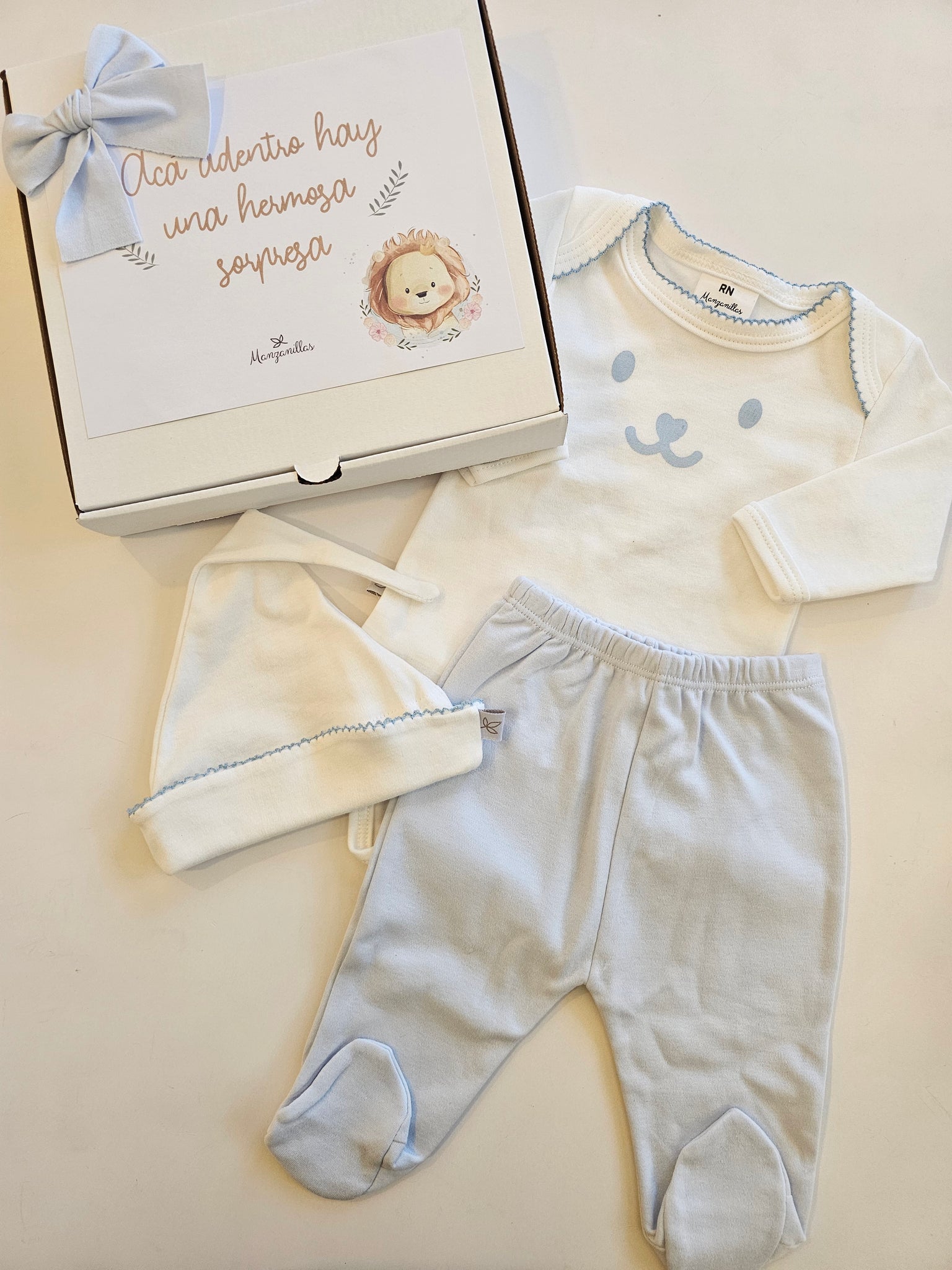 Set x3 Piezas Celeste