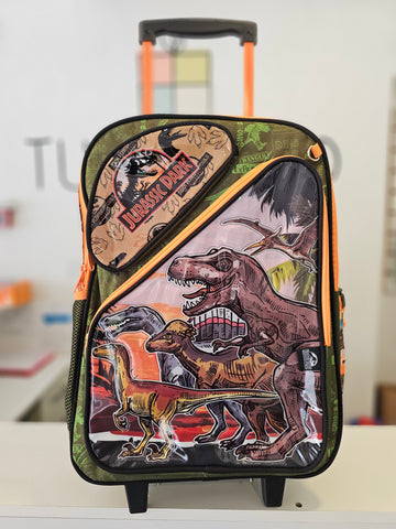 Mochila Jurassic Grande Con Rueditas
