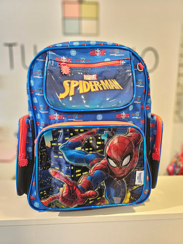 Mochila Spiderman Grande Azul