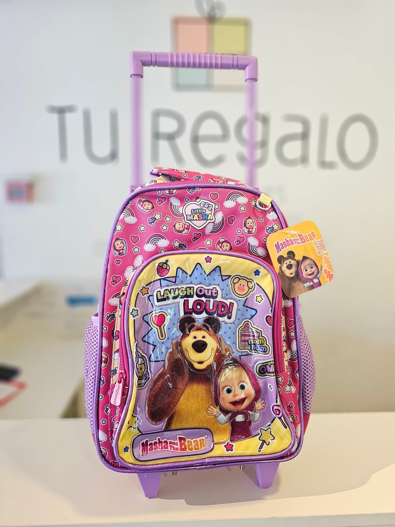 Mochila Masha y El Oso con Rueditas