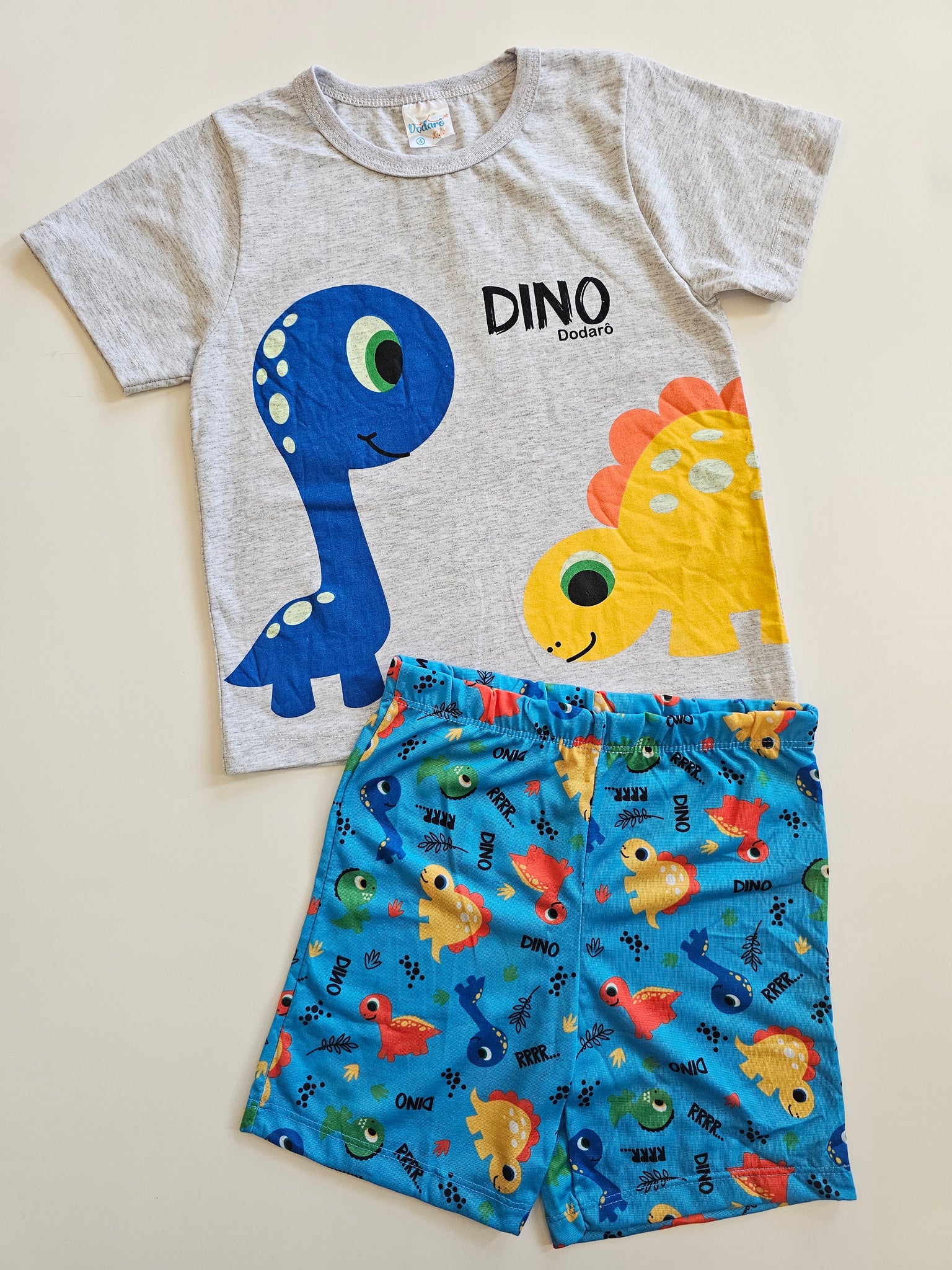 Pijama Dino Gris