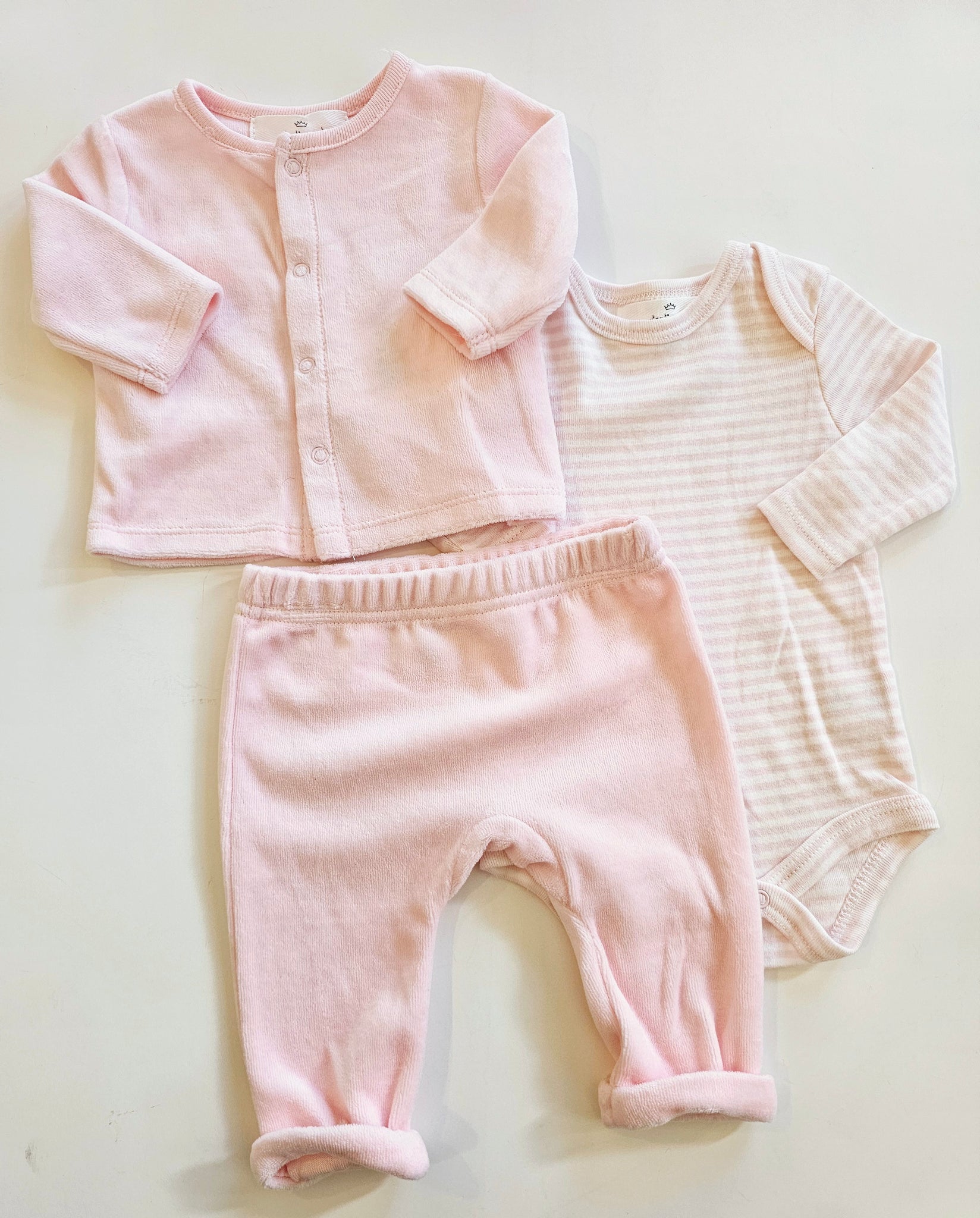 Set x3 Piezas Rosa beba