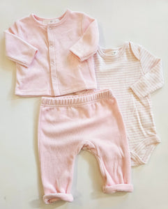 Set x3 Piezas Rosa beba