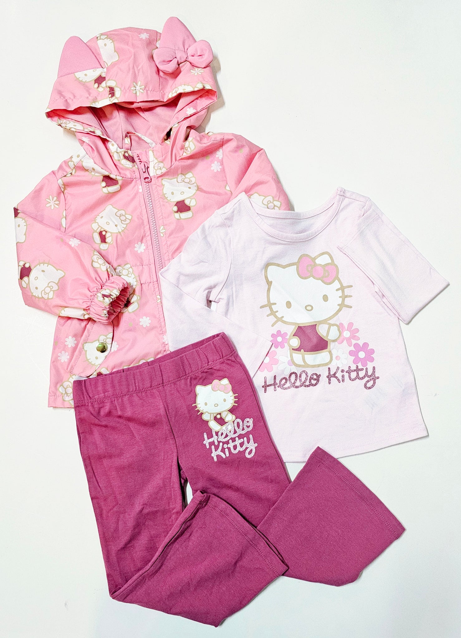 Set x3 Piezas Rompeviento Hello Kitty