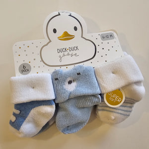 Pack x6 Medias Celeste bebe