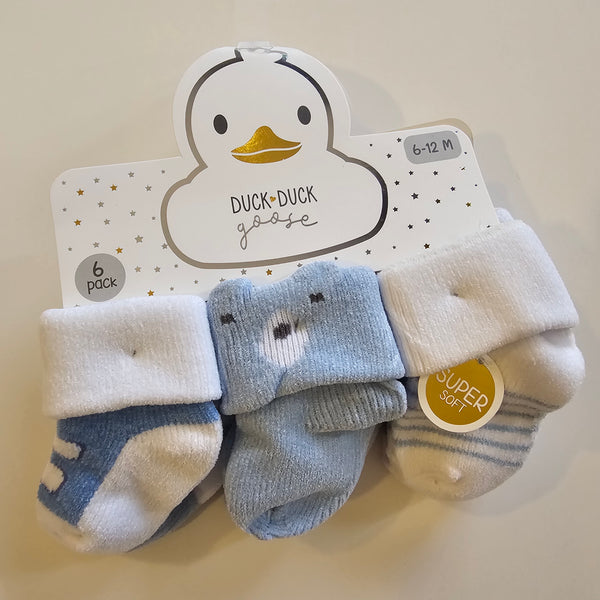Pack x6 Medias Celeste bebe