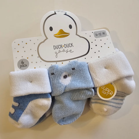 Pack x6 Medias Celeste bebe