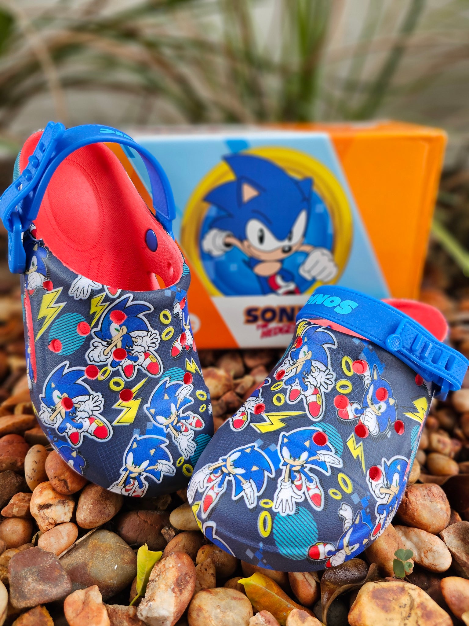 Crocs Sonic Rojo Azul
