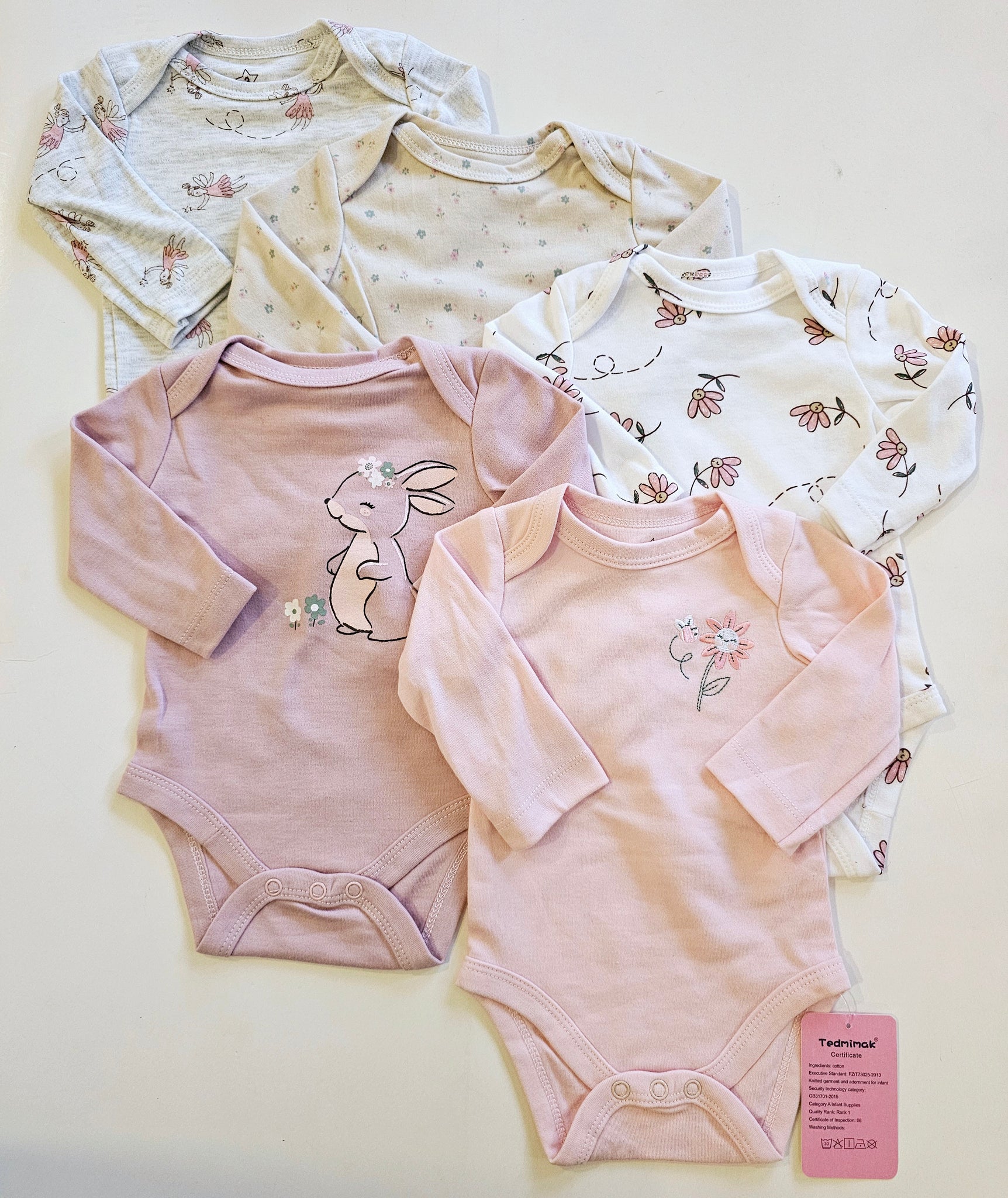 Pack x5 Bodys Algodón