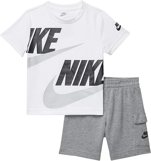 Conjunto Nike nene Blanco Gris