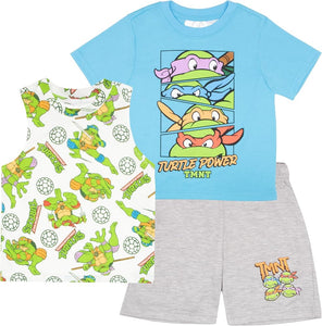 Set x3 Piezas Tortugas Ninja Celeste