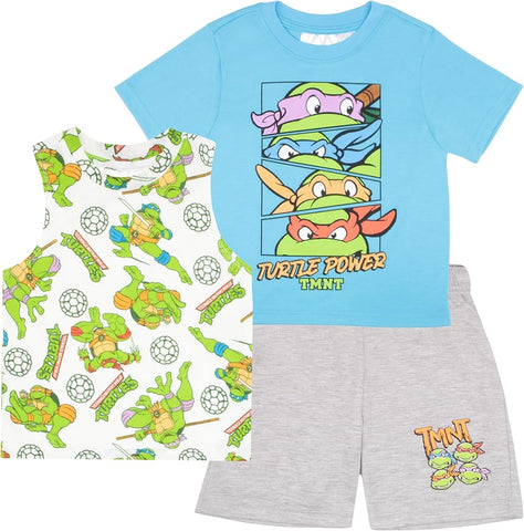 Set x3 Piezas Tortugas Ninja Celeste