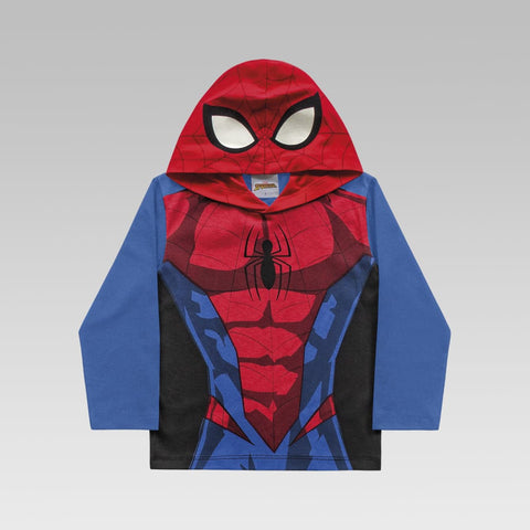 Remera con capucha Spiderman Azul