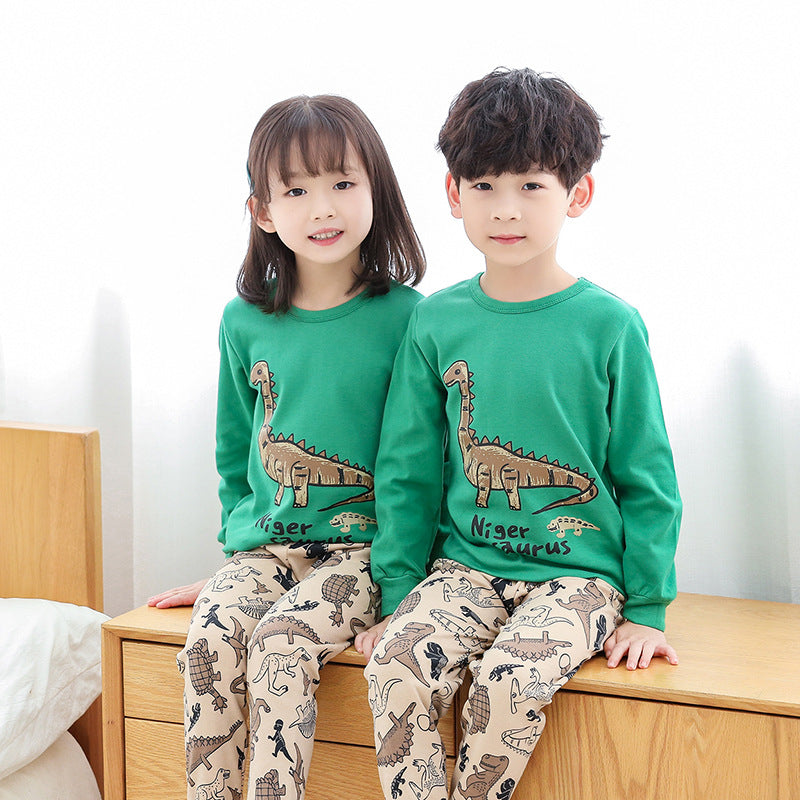 Pijama Dino Verde Algodón