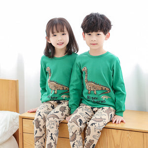 Pijama Dino Verde Algodón
