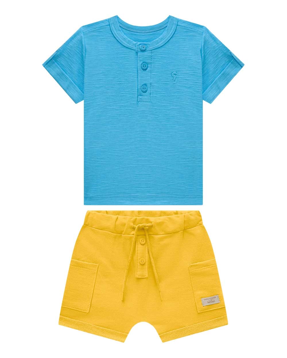 Conjunto OM Celeste Amarillo