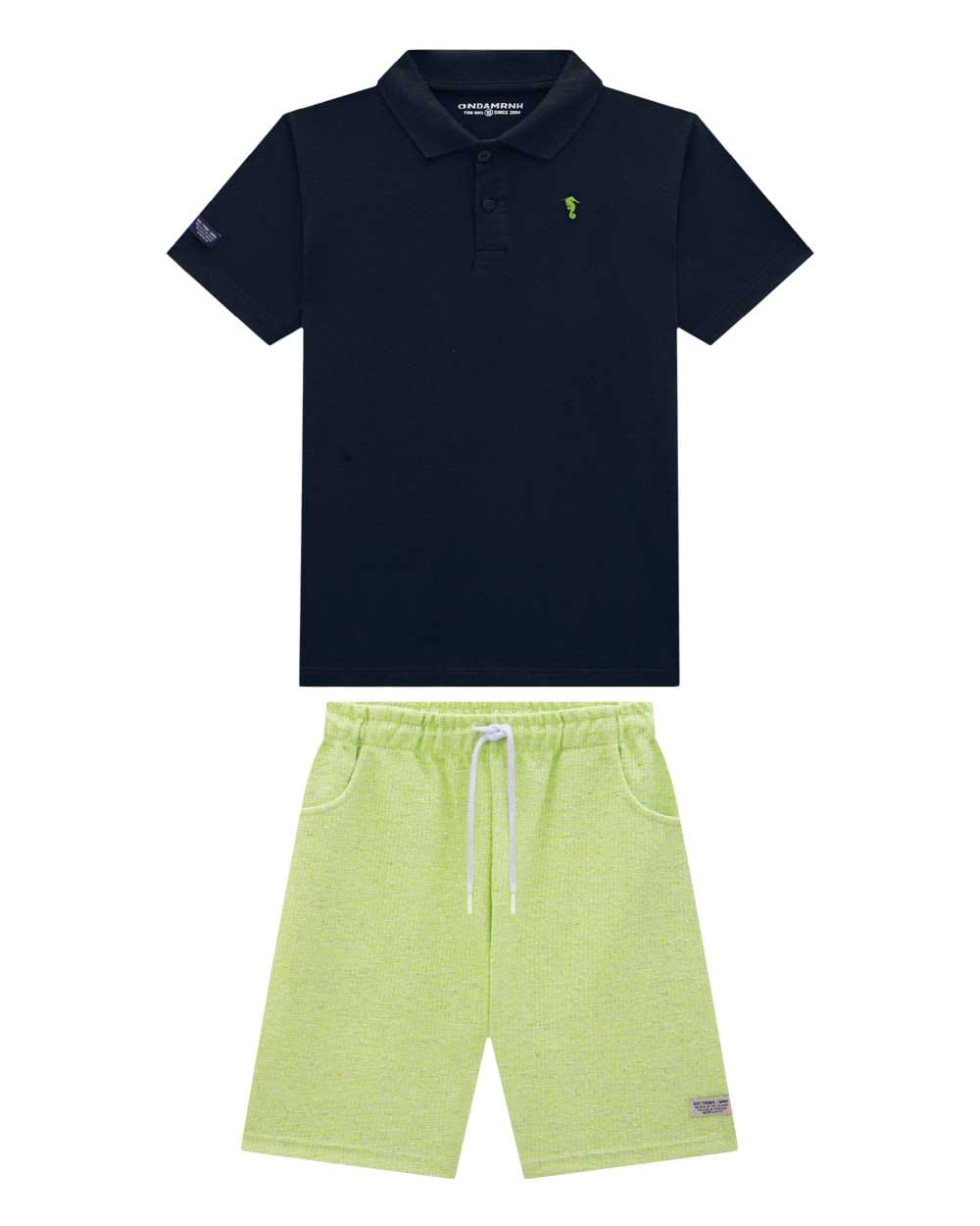 Conjunto OM Polo Azul Verde