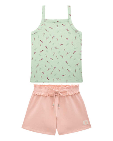 Conjunto Menta Rosa nena