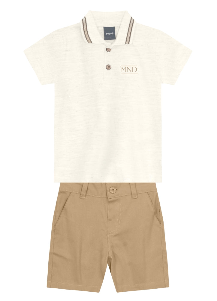 Conjunto Polo Marfil