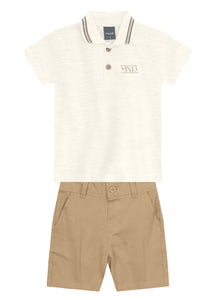 Conjunto Polo Marfil