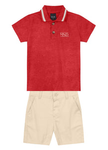 Conjunto Polo Rojo Mundi