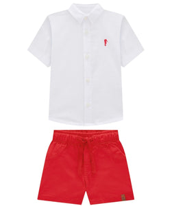 Conjunto OM Lino Short Verde