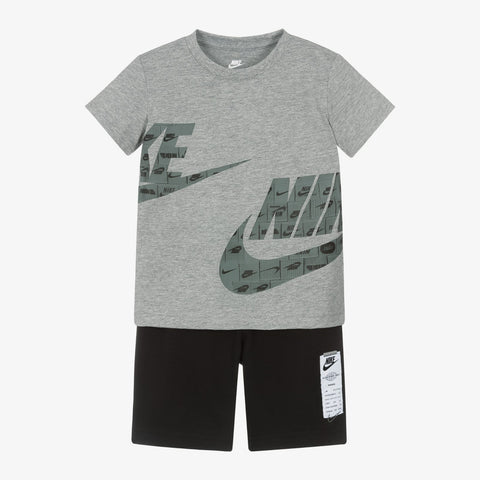 Conjunto Nike Algodón Gris Nene