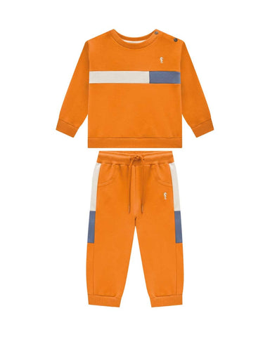 Conjunto OM Naranja Moleton Bebe