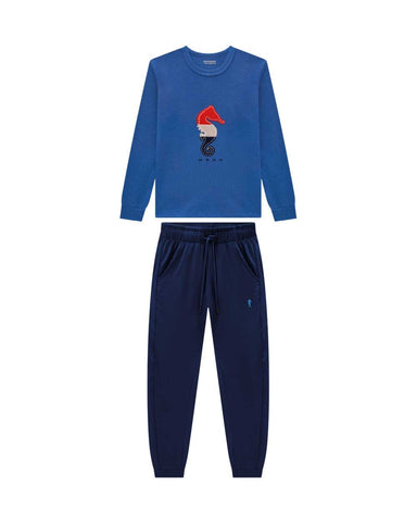 Conjunto OM Azul Francia Moleton