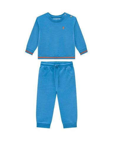 Conjunto OM Celeste Moleton bebe