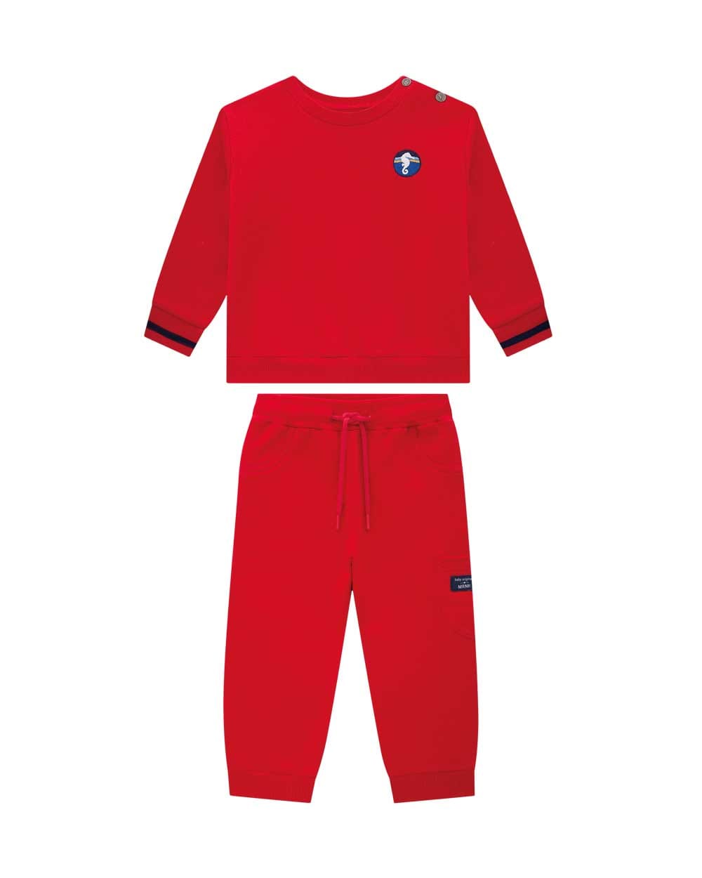 Conjunto OM Rojo Moleton bebe