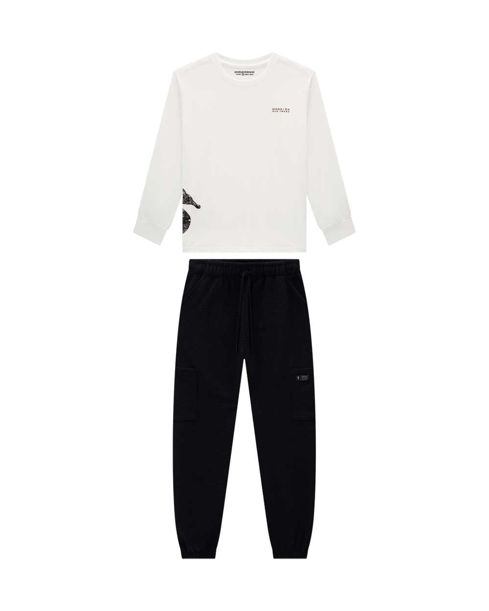 Conjunto OM Blanco Negro