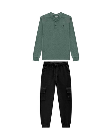 Conjunto OM Verde Negro