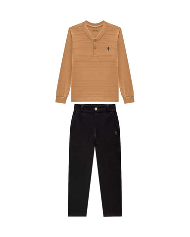 Conjunto OM Beige Negro