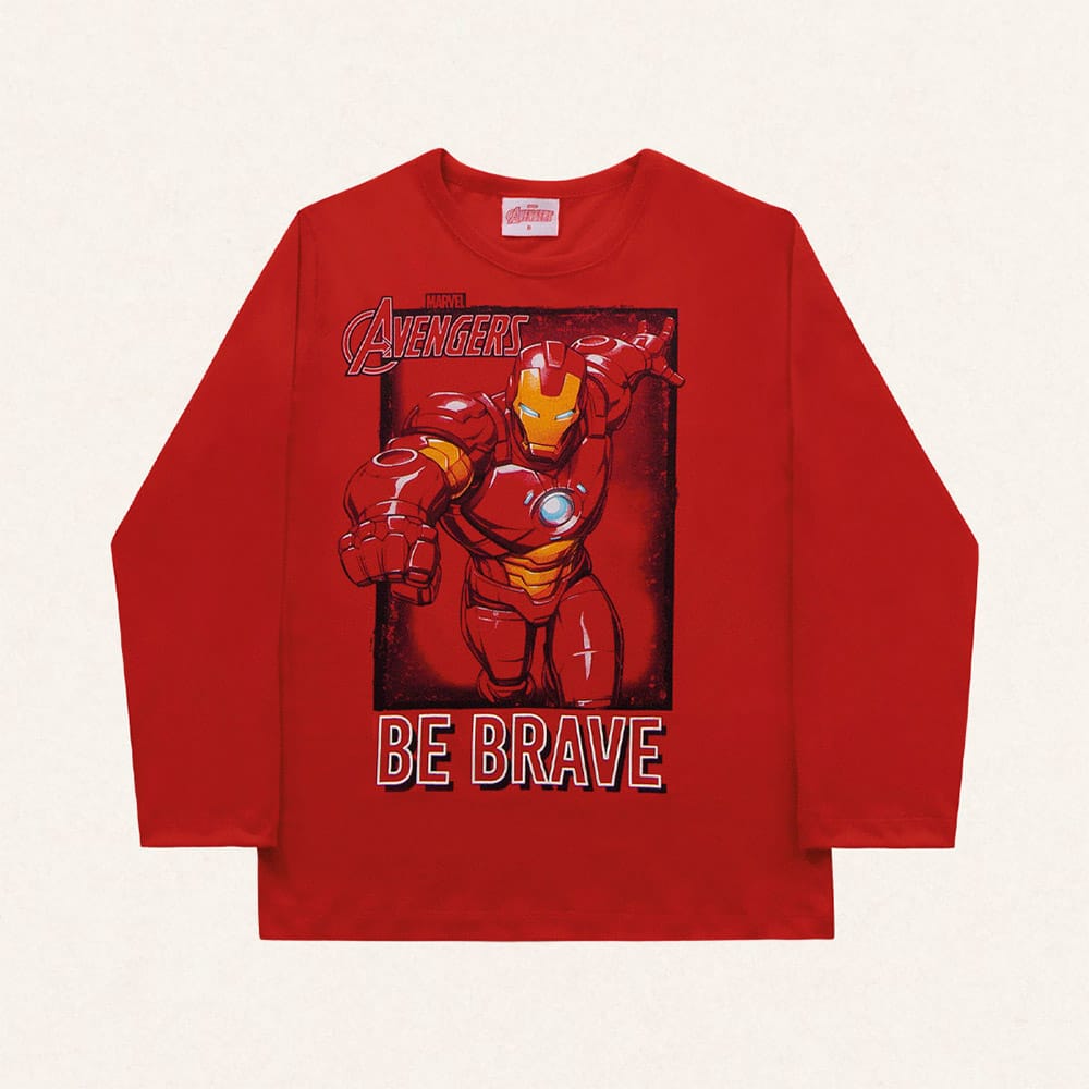 Remera Algodon Rojo Iron Man