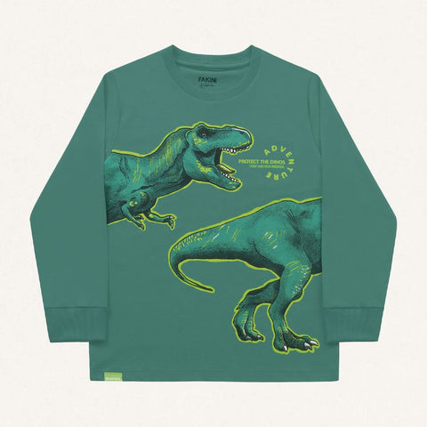 Remera Algodón Dino Verde