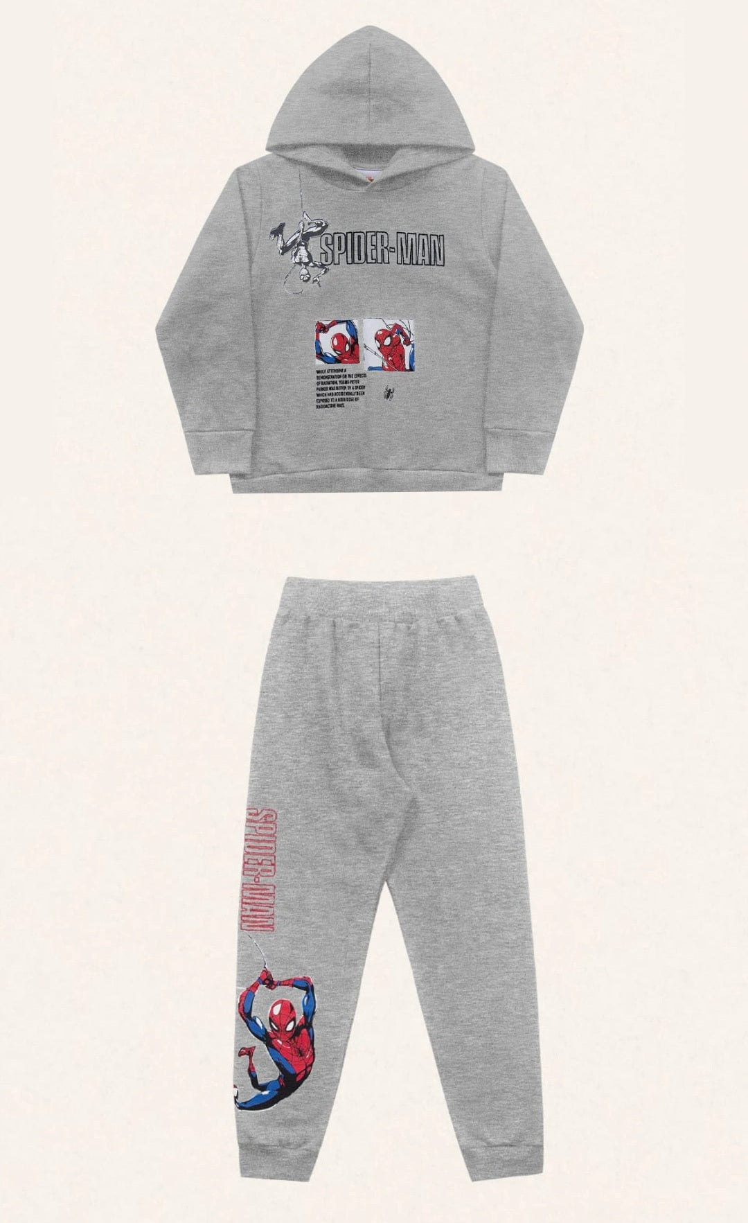 Conjunto Gris Spiderman