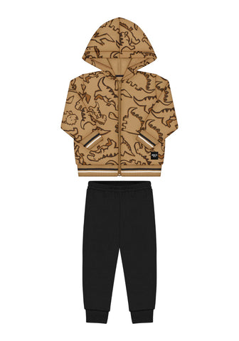 Conjunto Dino Beige Negro