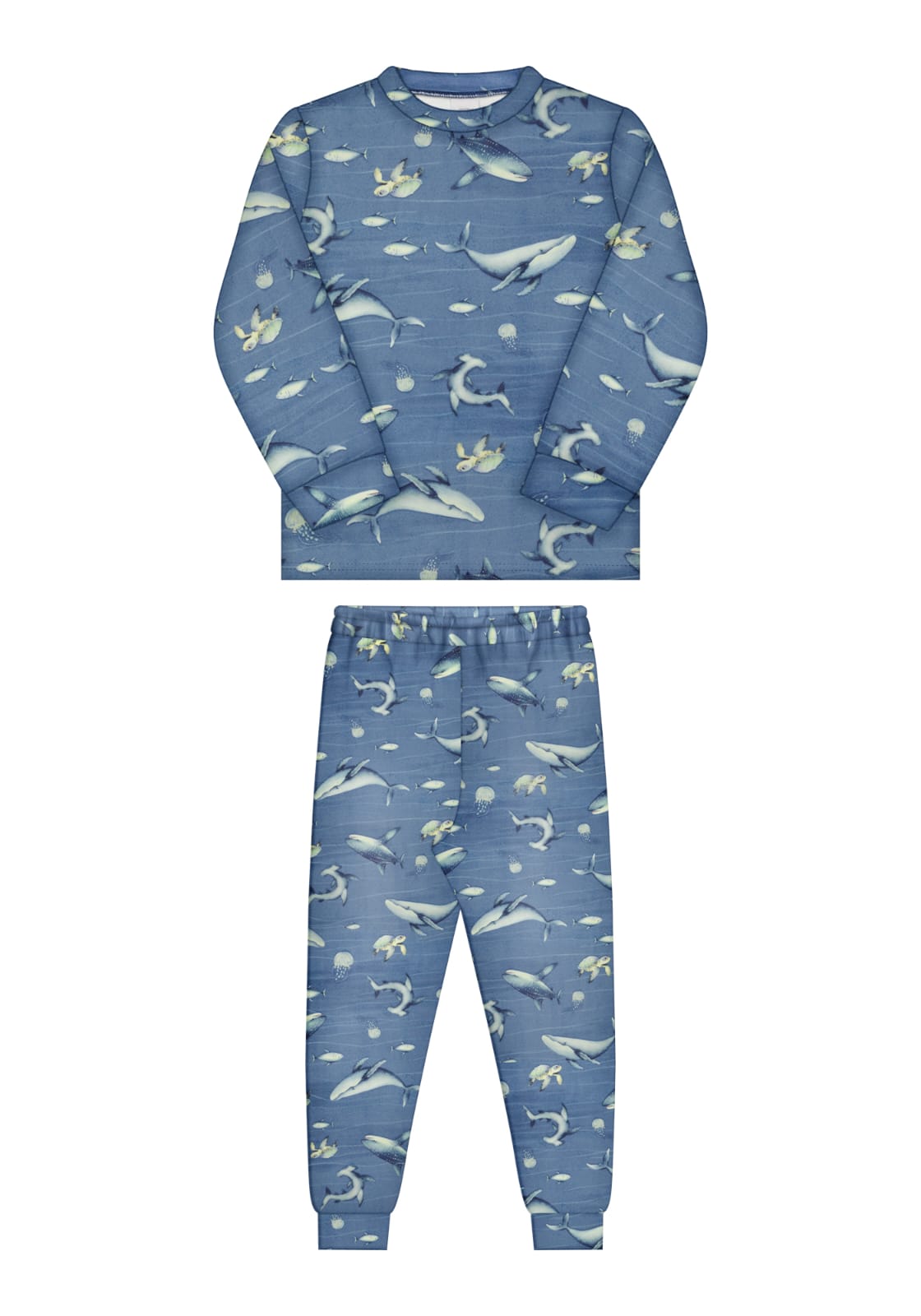 Pijama Peces Marino Azul