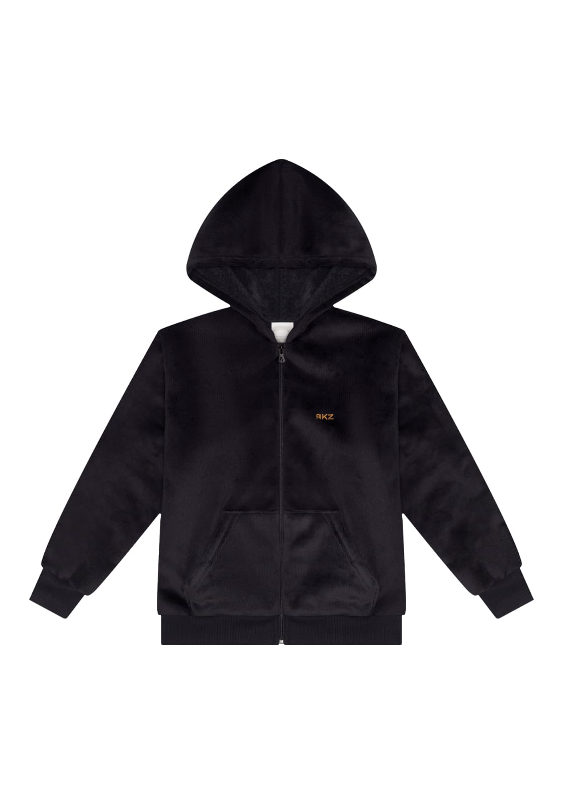 Campera Negra Felpuda