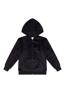 Campera Negra Felpuda