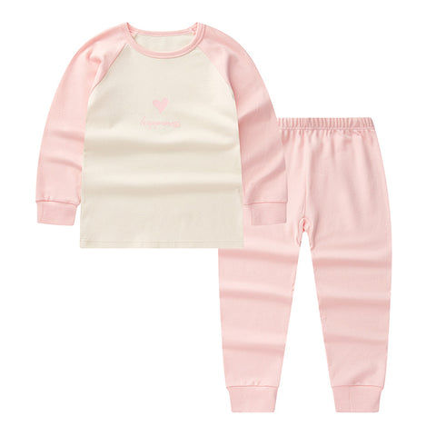Pijama Corazon Marfil Rosa Algodón